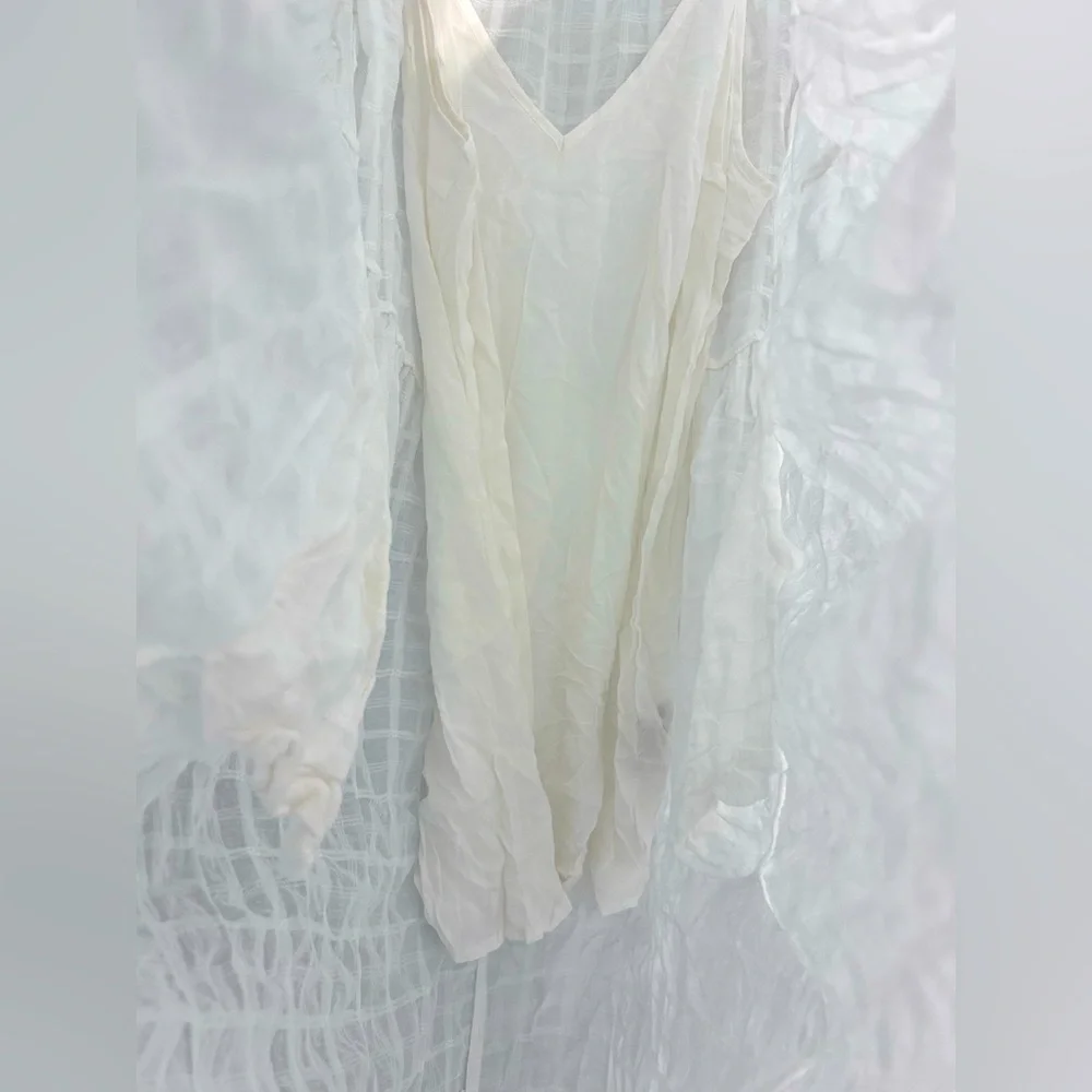 🤍🌸Free People, Edie Dress, Large in White - Picture 7 of 8